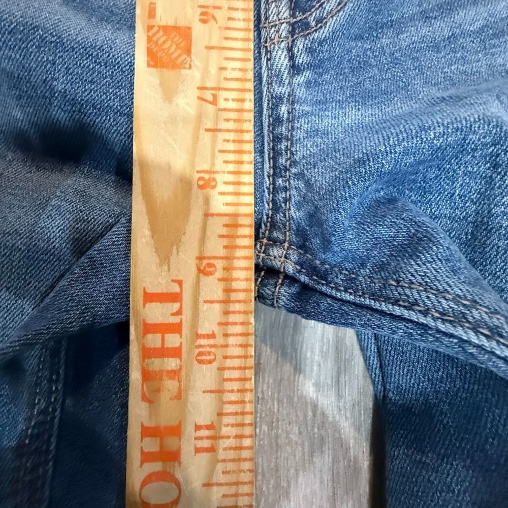 American Eagle Jeans Womens 2 Blue Curvy Straight High Rise Distressed‎ - Picture 7 of 8